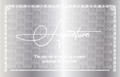 BTC Silver metal card signature back