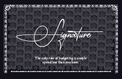 BTC Black metal card signature back