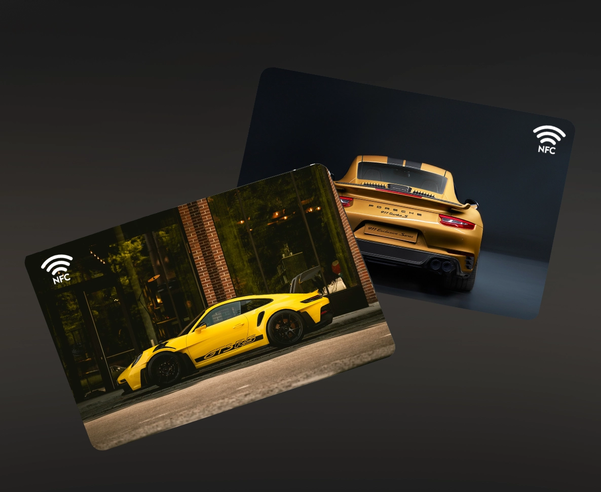 Porsche Gold NFC card design